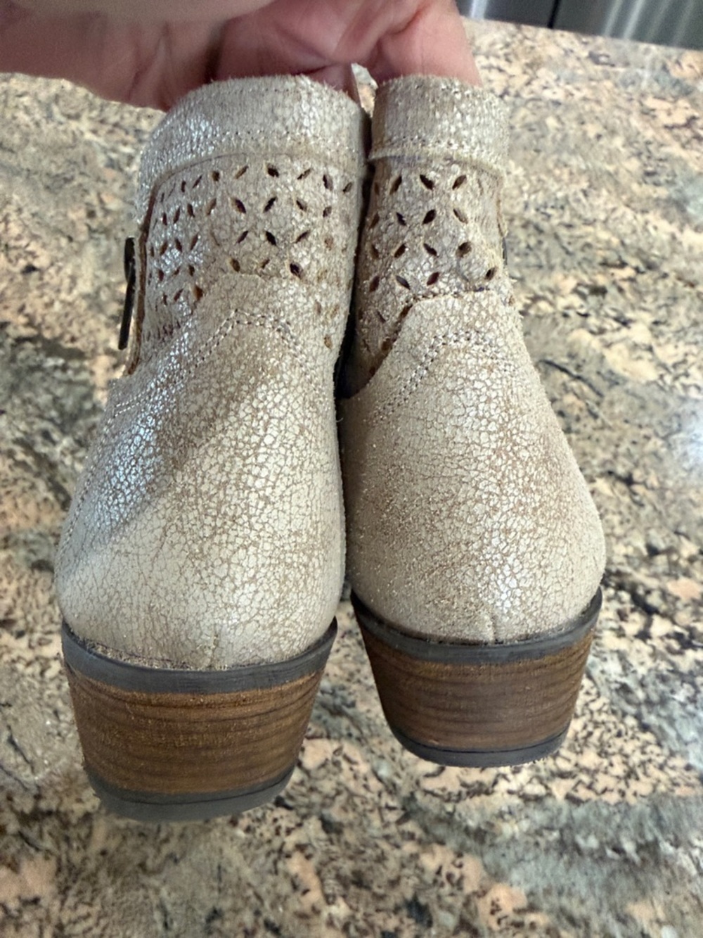 Corkys Brown Perforated Ankle Boots - Picture 5 of 8